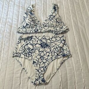 Aerie scalloped high waisted bikini
